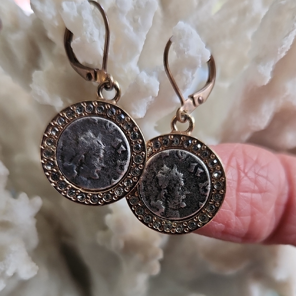 TAT 2  Rijecka gold & silver vintage coin earrings
